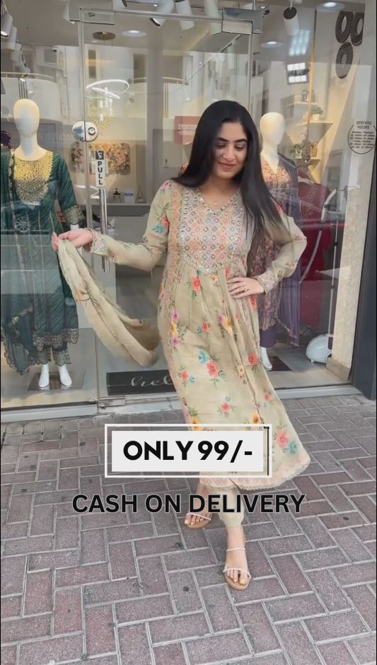 LIGHT MEHENDI GREEN PRINTED MUSLIN STRAIGHT SUIT WITH DIGITAL TOP AND DUPATTA