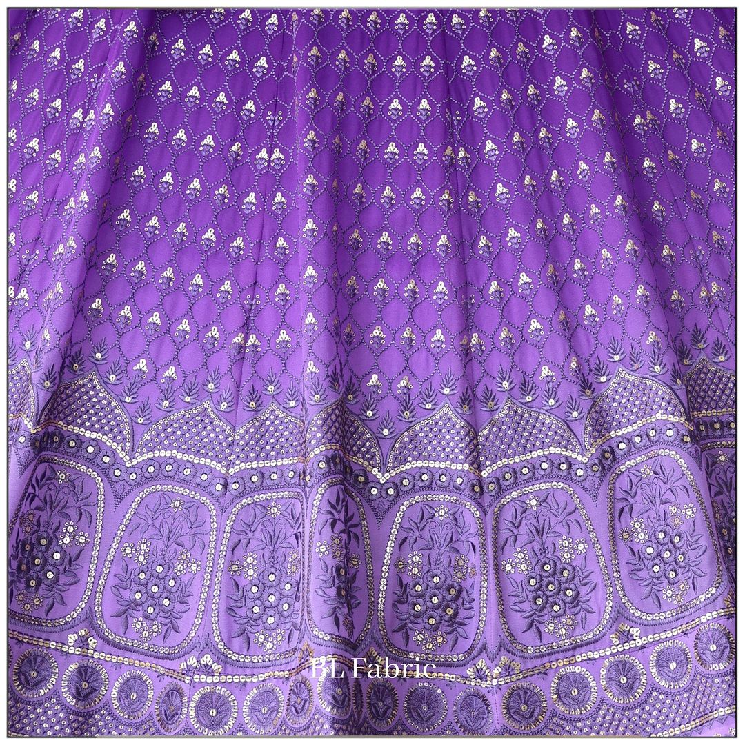 Purple Color Georgette And Thread With Sequnce Work Party Wear Collection Special Lehenga Choli Set