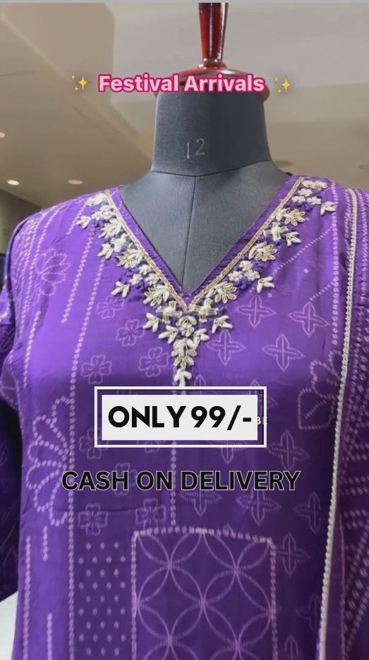 Pure Muslin Purple Color Ethnic Motifs Woven Design Regular Kurta with Trousers & Dupatta