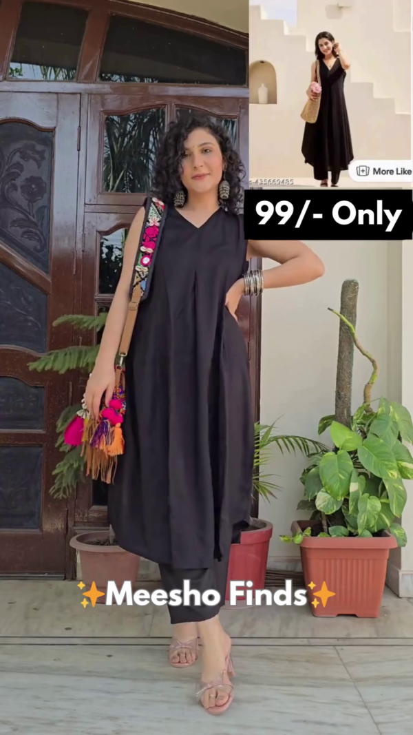 Round Neck A-Line Midi Dress