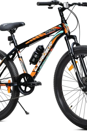 LEADER Beast MultiSpeed Bike with FS & DD Brake 26 T (inch) Mountain Cycle (7 Gear, Black, Only Front Suspension)